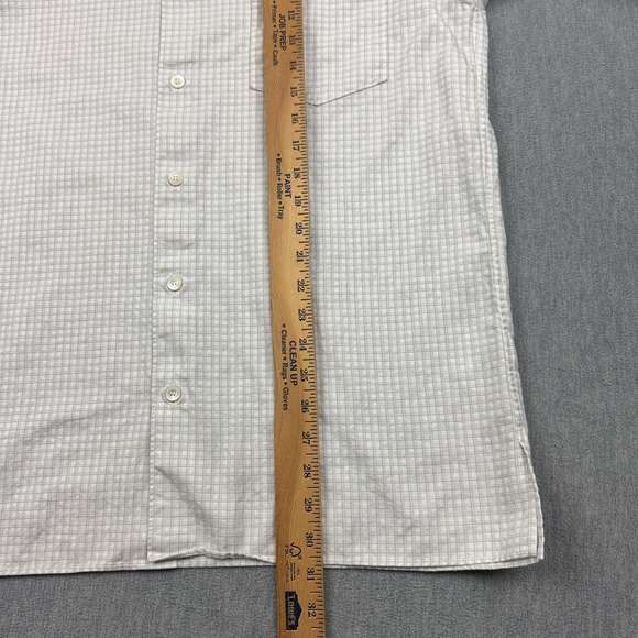 Ermenegildo Zegna Shirt Mens Large White Check Plaid Button Up‎ Cotton Italy - Picture 7 of 12